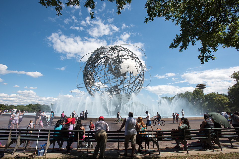 The iconic Unisphere is always a draw. Photo by Julienne Schaer for NYCgo