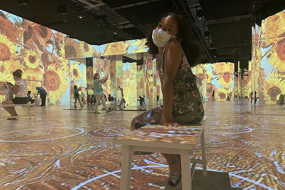 Little Girl at The Immersive Van Gogh Experience