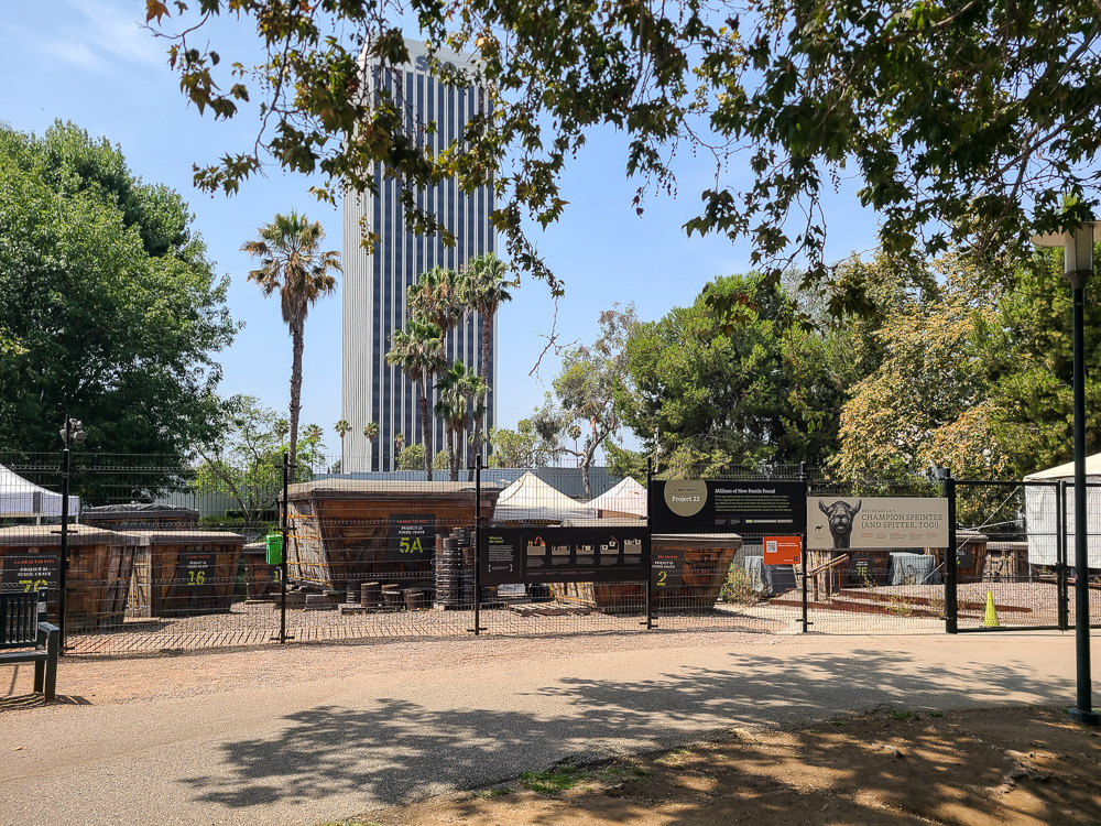 The La Brea Tar Pits and Page Museum: Excavation pits