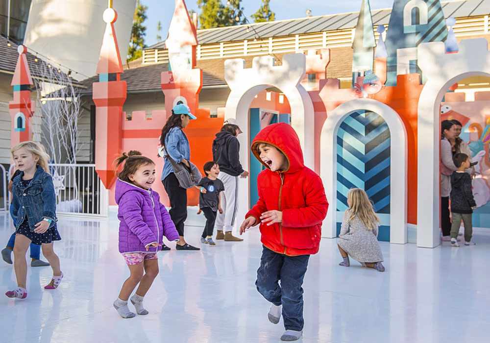 Try sock skating at Kidspace Winter Frolic. Photo by Jamie Pham courtesy of the Museum