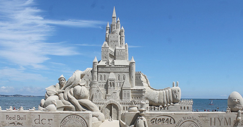 Image of sandcastle at Revere Beach - Free Fun Things To Do in Boston