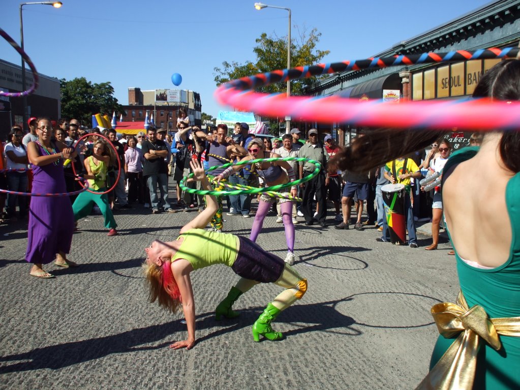 Gawk at the street performers at the Allston Village Street Fair. Photo courtesy of Allston Village