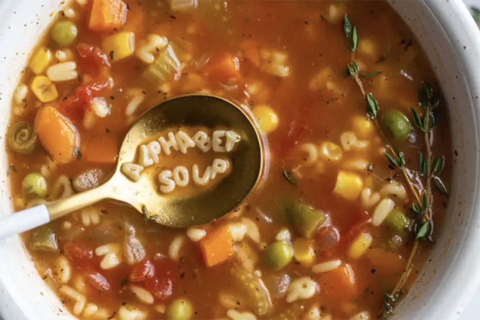 Alphabet Soup. Photo courtesy of foodwithfeeling