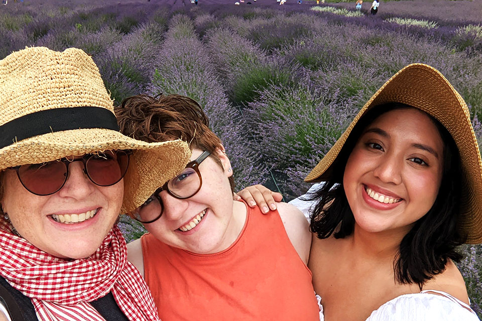 A selfie in a lavender field
