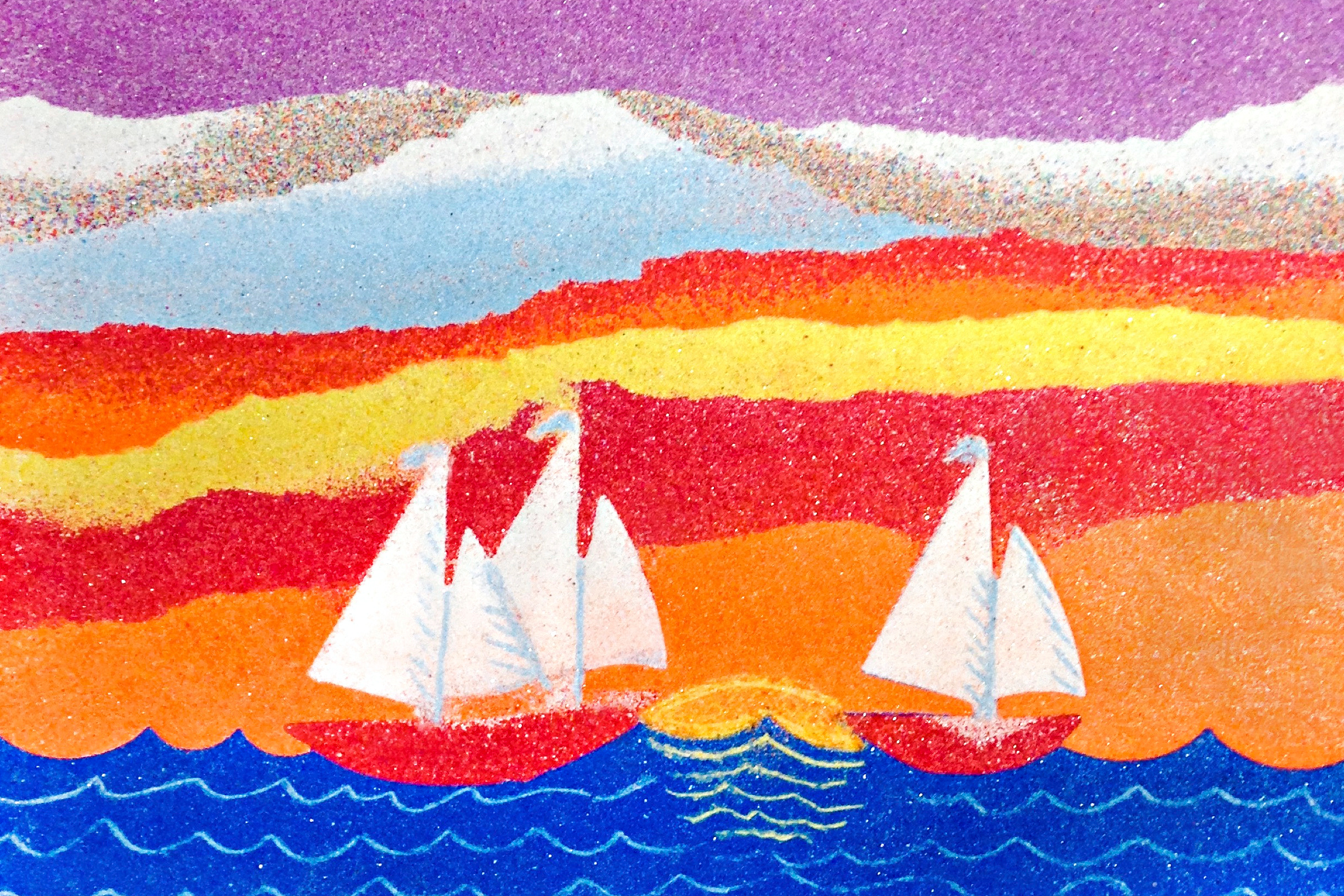 Summer Sand Paintings are relaxing to make and pretty to display. Photo courtesy of Artbeat