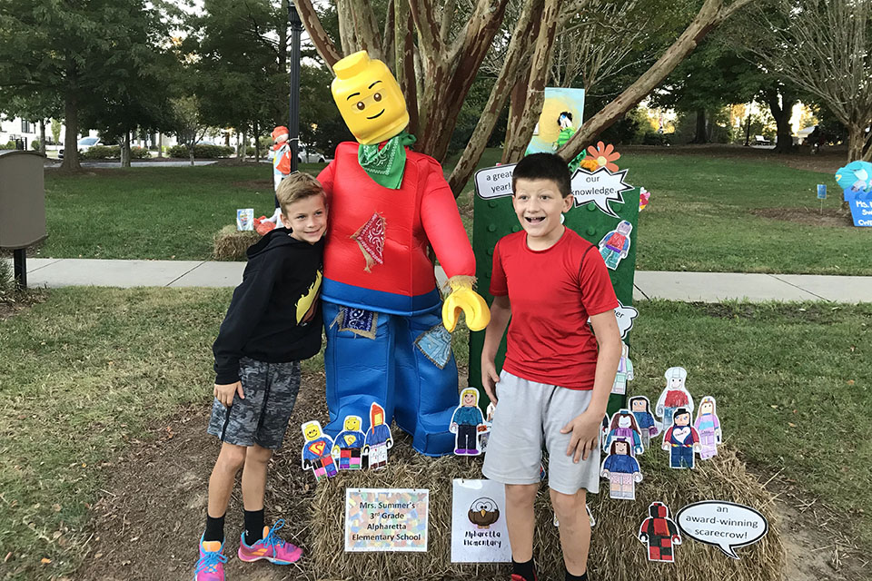 scarecrows in Alpharetta.