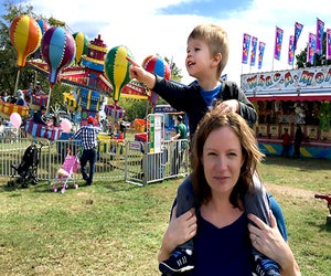 Enjoy the festivities at one of the Queens County Farm's seasonal festivals that bring in kiddie rides, petting zoos, and carnival food. Photo by Mommy Poppins