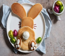 Start the day off with these sweet bunny pancakes.