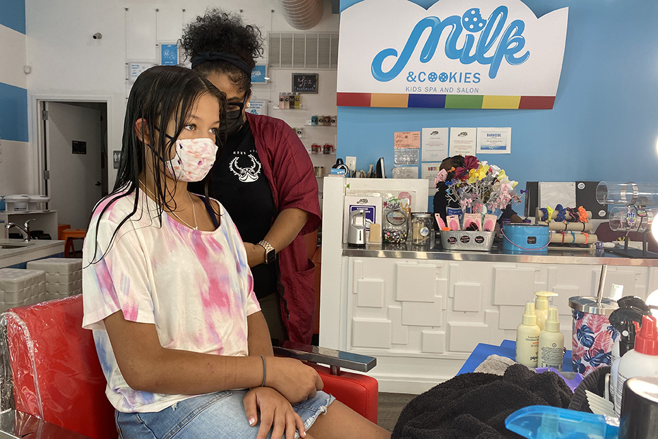 Milk and Cookies Kids Spa is a Black-owned natural hair salon in NYC