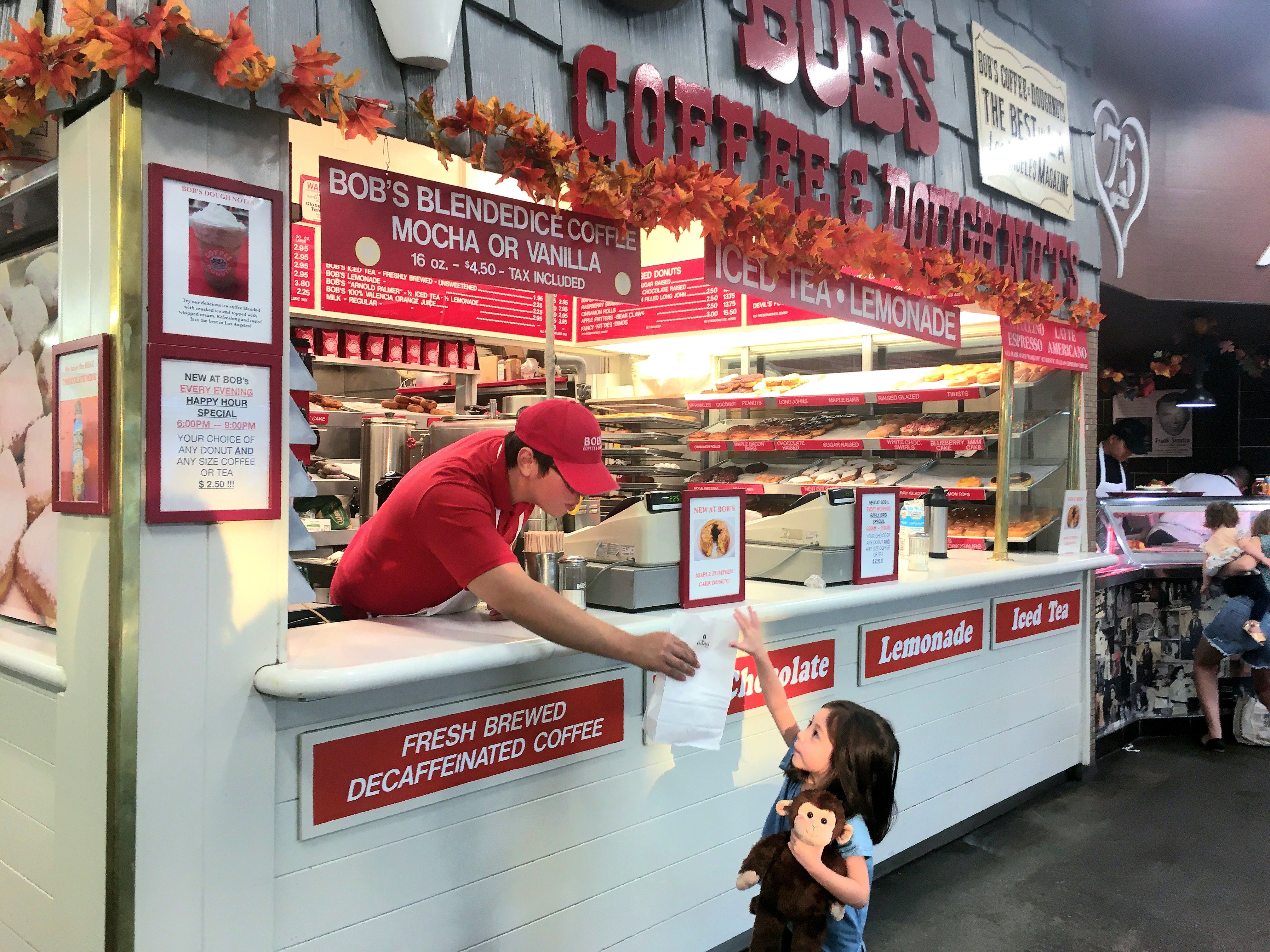 Bob's donuts in the LA Farmer's Market.