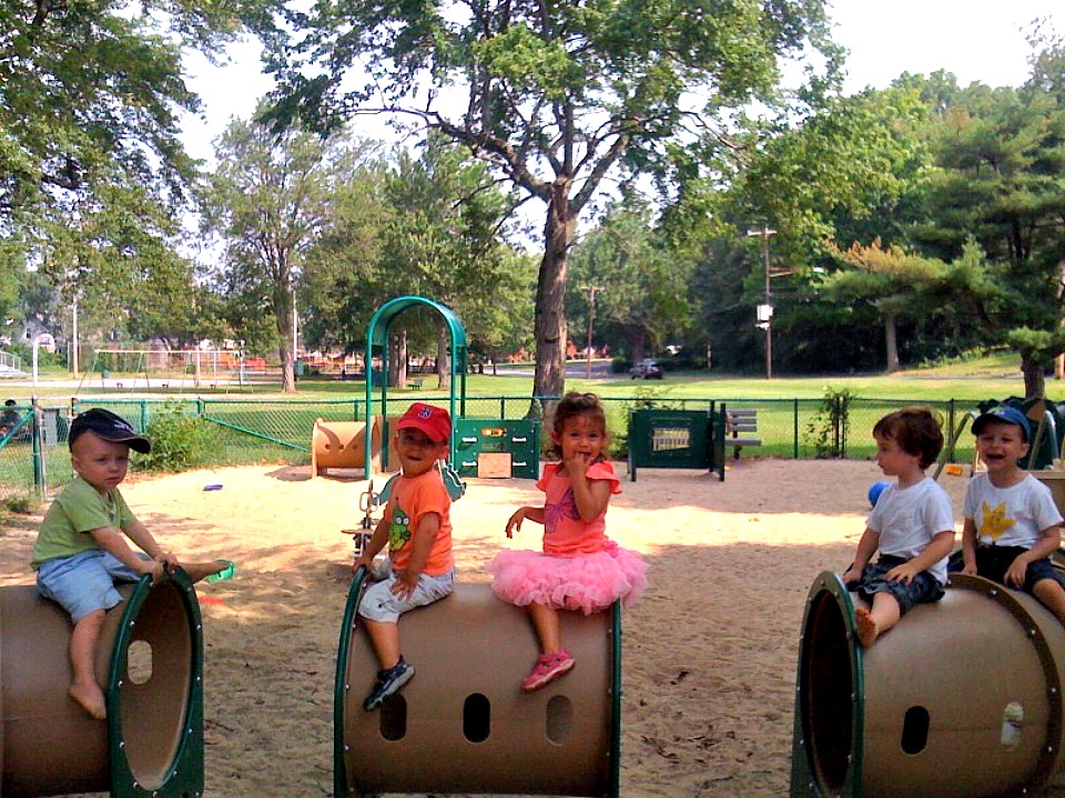 Newton's Cabot Tot Lot is one of many toddler-centric playgrounds in greater Boston.