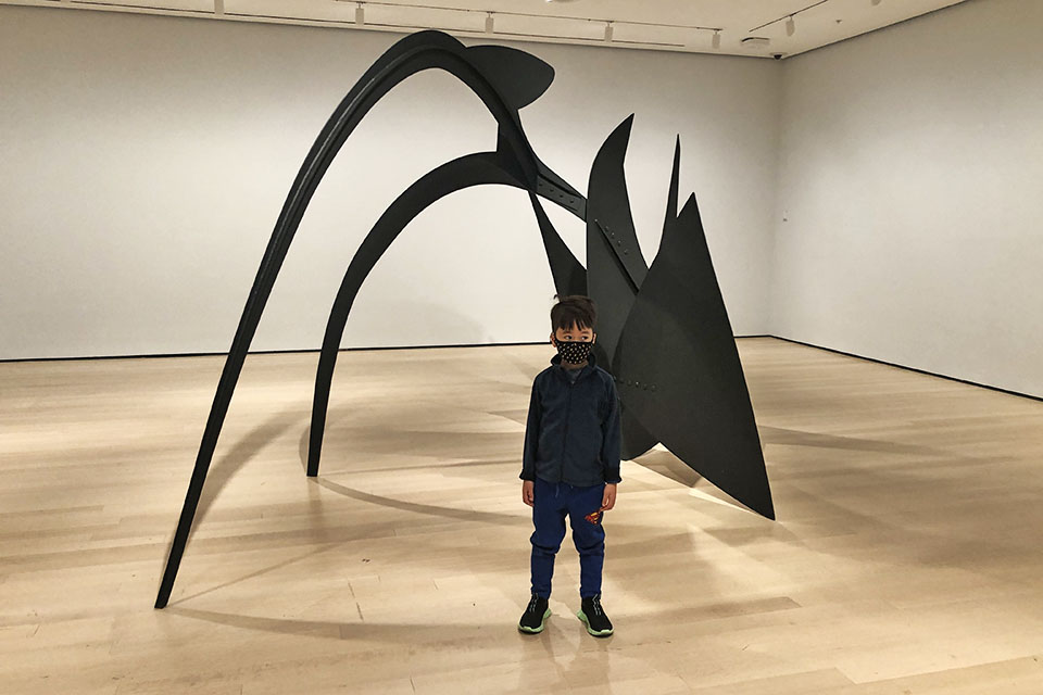 Calder spider-like sculpture at MOMA