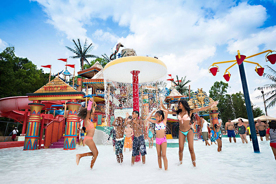 The outdoor water park at Camelback Resort in the Poconos is all about the kids.