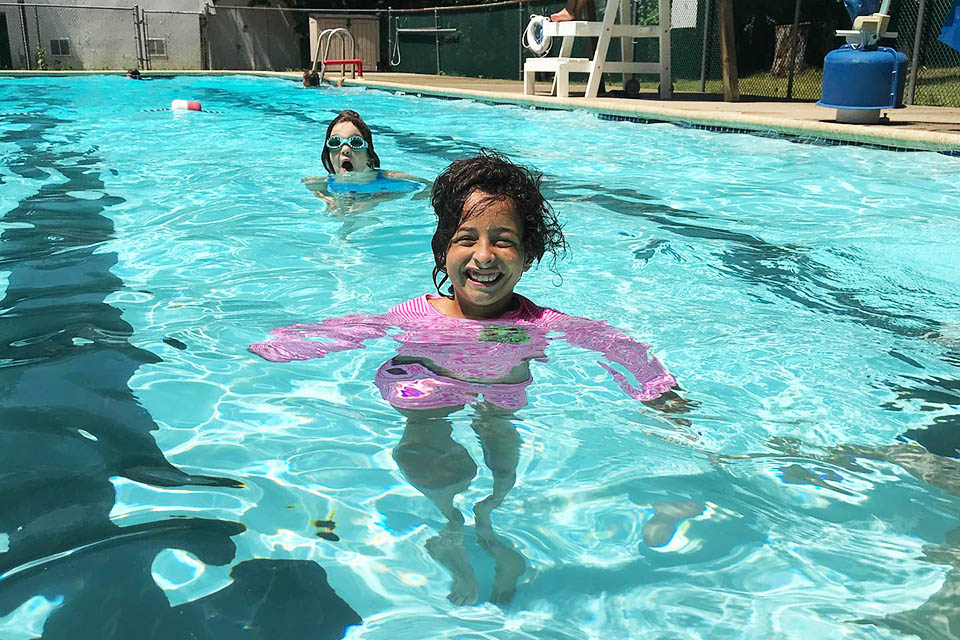 Hit the pool for swim lessons at Camp Sacajawea. Photo courtesy of the camp