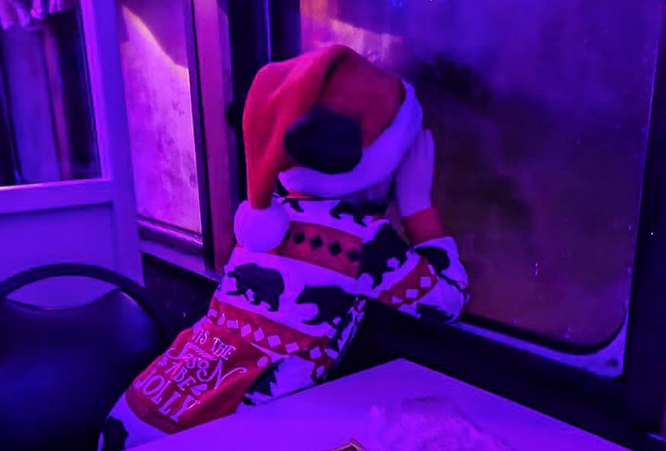 Keep those wondering eyes peeled for a visit from Santa this Weekend! Photo courtesy of the Cape Cod Central Railroad