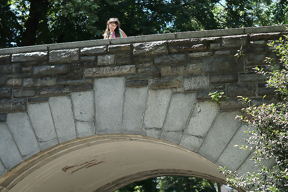 Gaze at the beautiful 15-acre  Carl Schurz Park from atop the bridge. 