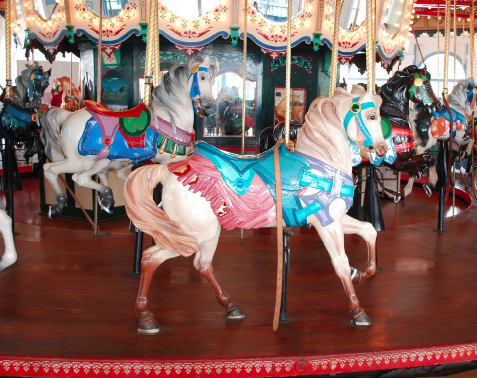 Visiting the Santa Monica Pier with Kids: The Carousel