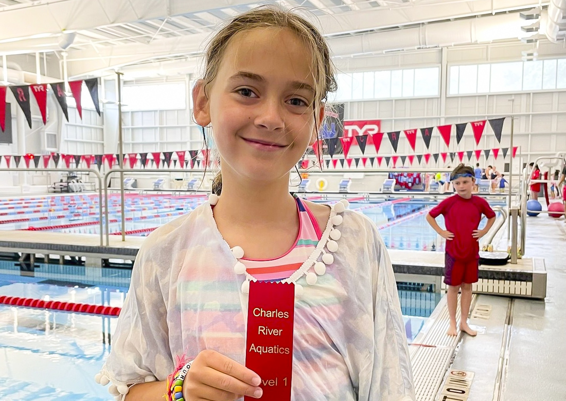 Swim programs for kids build confidence. Photo courtesy of Charles River Aquatics