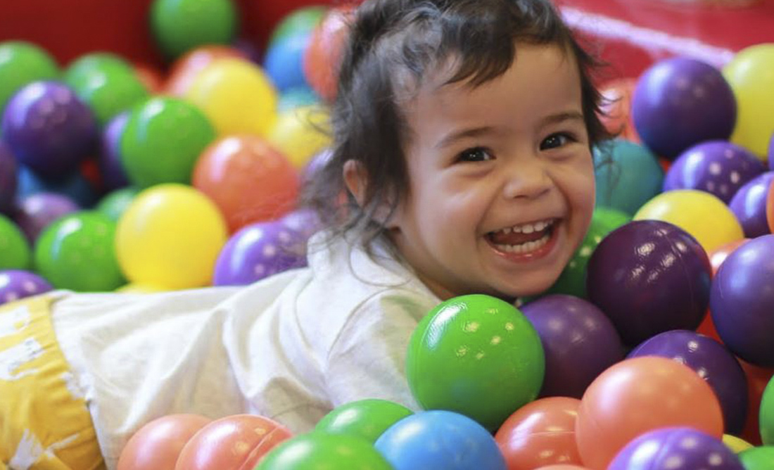 Ball pit fun at Chelsea Piers. 
