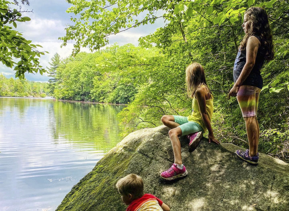 Dive in, the water's fine! Photo by Christina Hupfer, from the Burr Pond State Park Facebook page