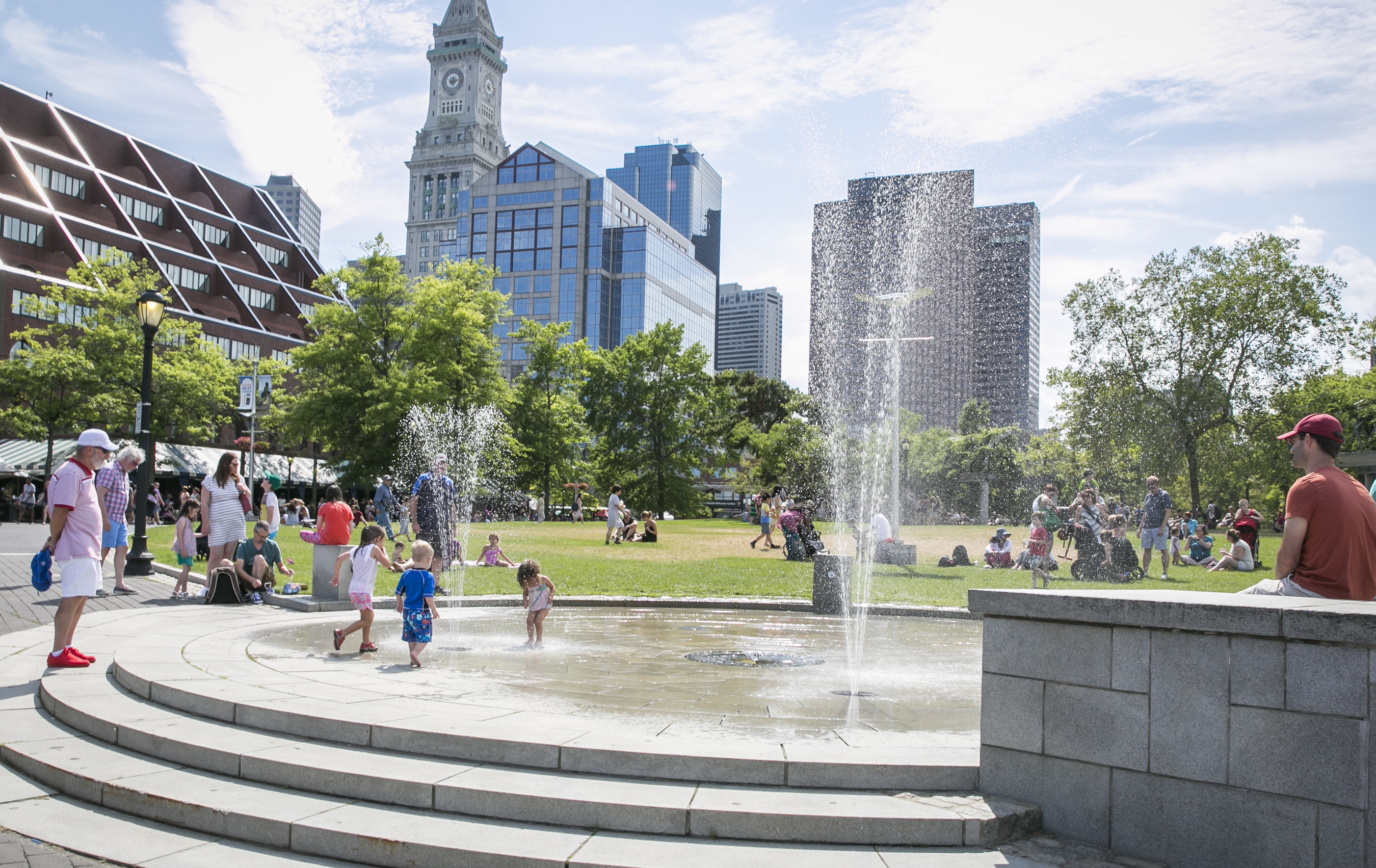 Picture of toddler playground at Boston's Christopher Columbus Park.
