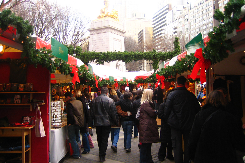 Columbus Circle's holiday market