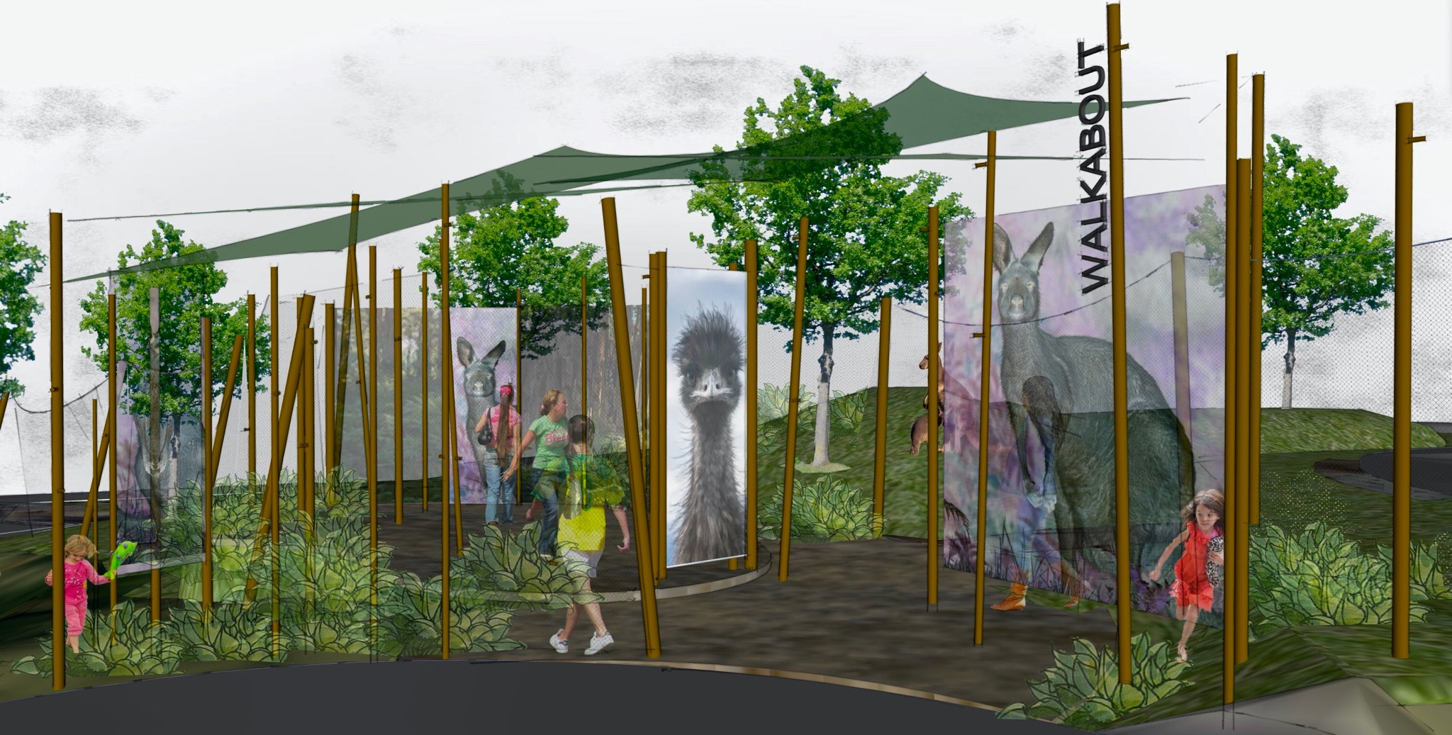 Artist rendering of the Australian Outback exhibit coming soon to the Santa Barbara Zoo