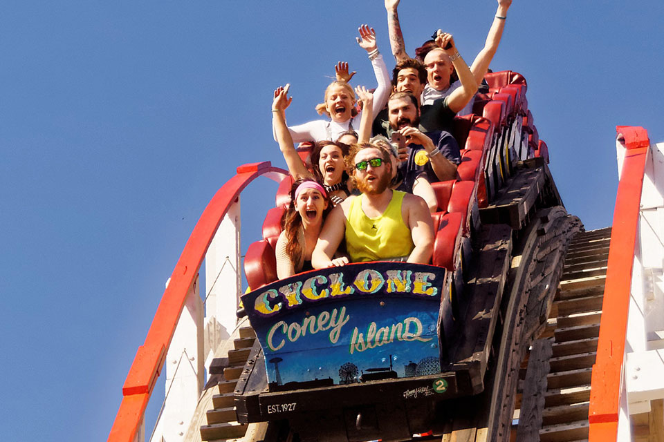 Miss the thrills? Enjoy Luna Park in Coney Island’s classic coasters from the comfort of home. Photo courtesy of  Luna Park