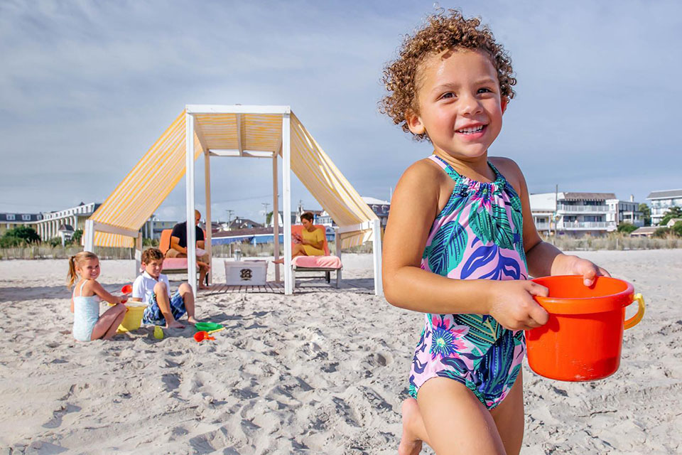 Enjoy the Cape May beach with extra amenities during a stay at Congress Hall. Photo courtesy the hotel