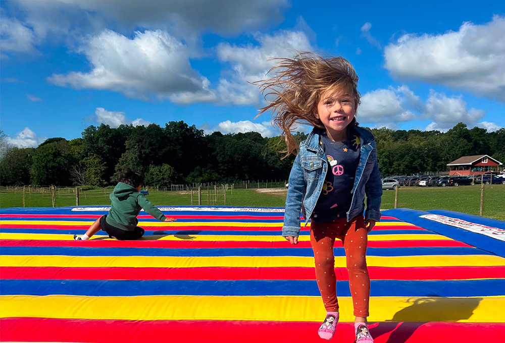 The fields are ripe with fun things to do at Bishop's Orchards in CT with kids! Photo by author Kelly Patino.