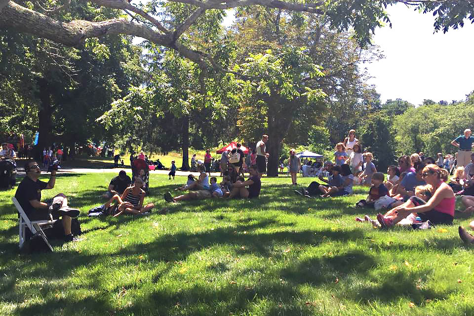 Family Fun Day is enjoyed in the shade at the Daniel Webster Estate. Photo courtesy of the estate