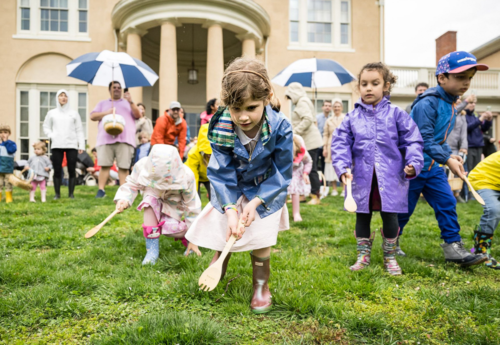 Eggstravaganza! at Tudor Place features both an egg hunt and an egg roll. Event photo courtesy of  Tudor Place Historic House