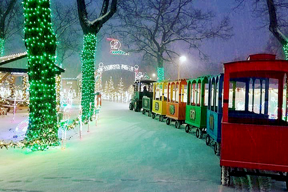 All aboard DiDonato's Magical Holiday Express Christmas train for a journey to the Holiday Village. Photo courtesy of DiDonato's