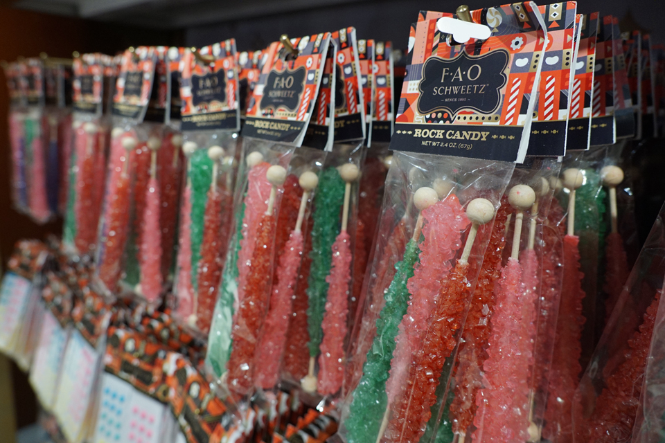 Rows of candy at FAO Schweetz