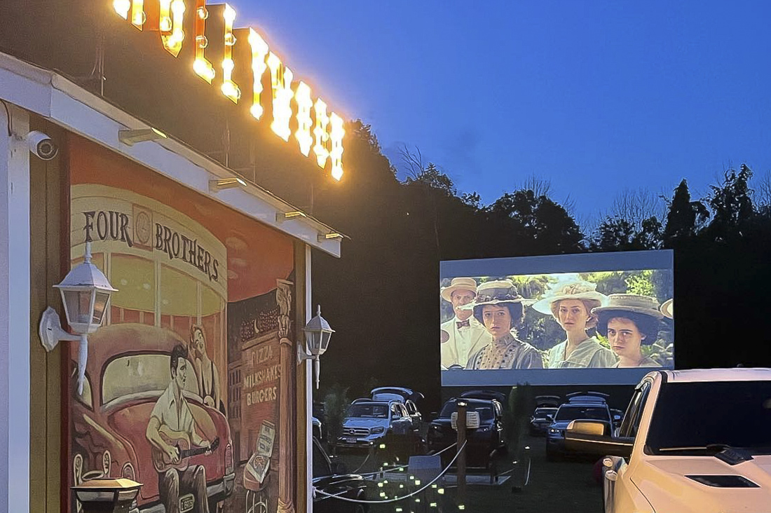 Take in a movie under the stars at Four Brothers Drive-In. Photo courtesy of Four Brothers Drive-In, Facebook