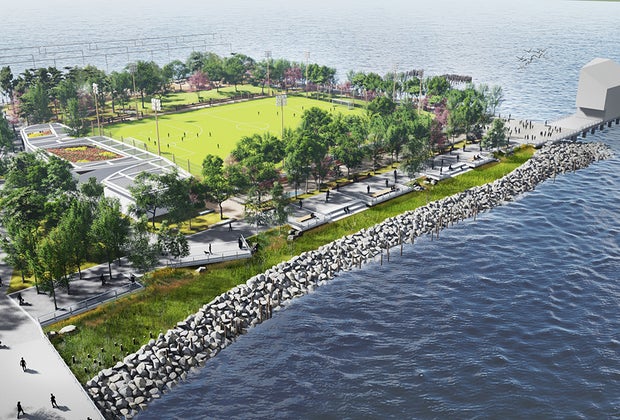 Gansevoort Peninsula aerial