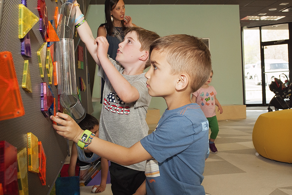 Kids can't get enough of Genius Gems' magnetic interactive light wall.