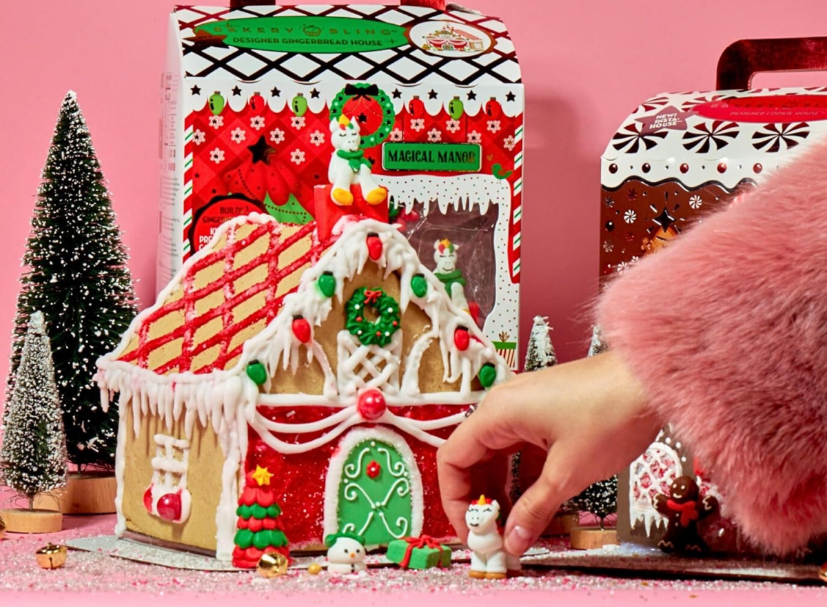 Kids will flip for the Bakery Bling gingerbread houses, like Unicorn Magical Manor.