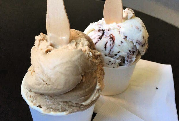 Ginger's Divine Ice Creams storefront near the Beverly Center: new flavors every season