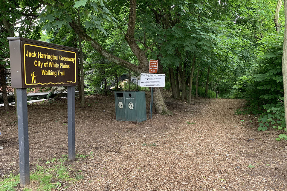 The Jack Harrington Greenway offers a family-friendly hike in the heart of White Plains.