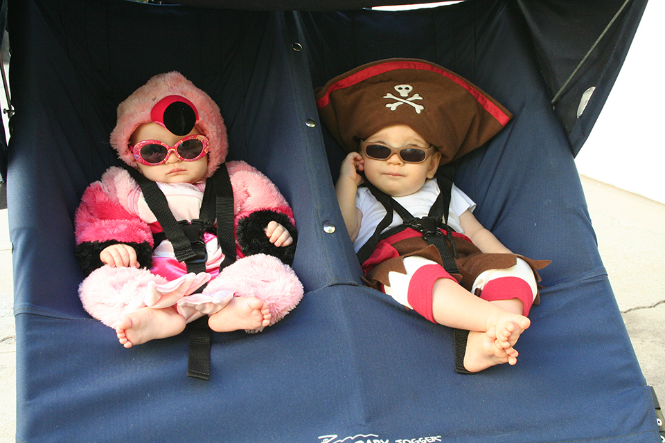 Kids' Halloween Costume Ideas: Pirate and Flamingo
