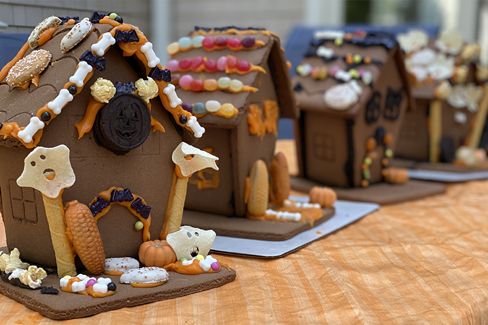 Halloween Activities for Kids: Haunted House Gingerbread Houses