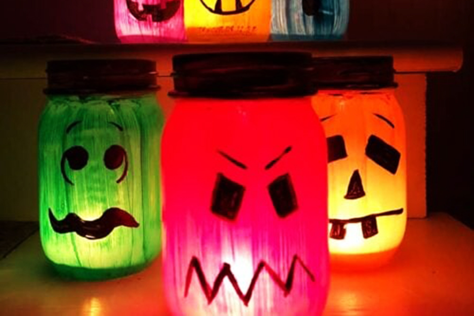 Halloween Activities for Kids: Halloween Luminary Jars