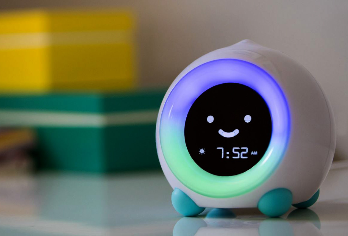 Kids will love the friendly light of the Mella Ready Rise clock. Photo from littlehippo.com.