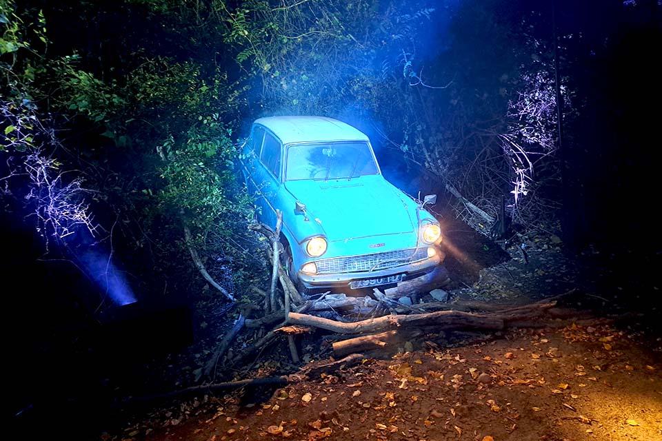 Harry Potter Forbidden Forest Experience : Flying car