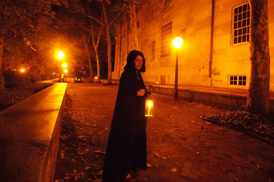 A stop on the Ghost Tour of Philadelphia. Photo courtesy of Ghost Tour of Philadelphia