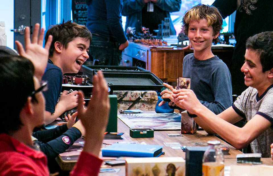 Join in a group game at Hex & Co.