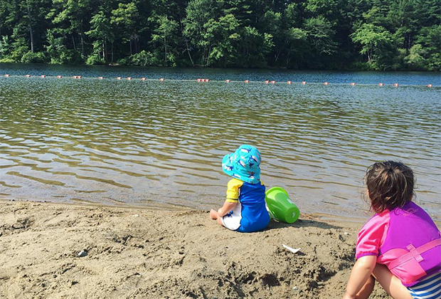 swimming lakes and ponds near Boston Summer fun sunshine 