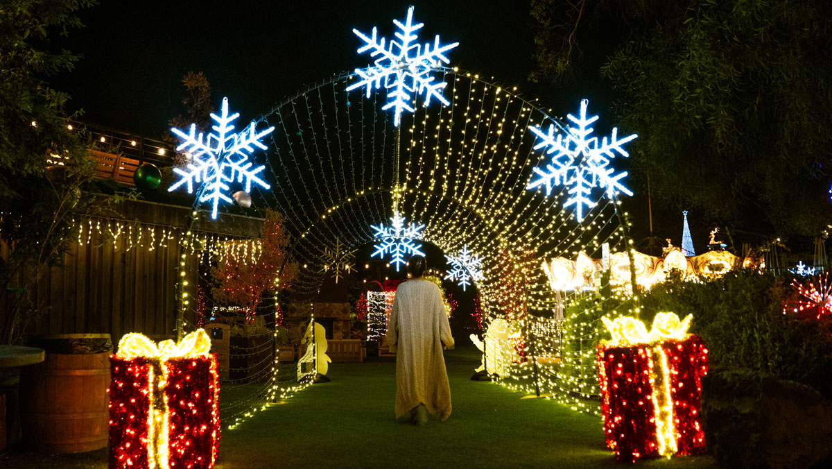 Calamigos Guest Ranch lights up for Christmas. Photo courtesy Calamigos Guest Ranch