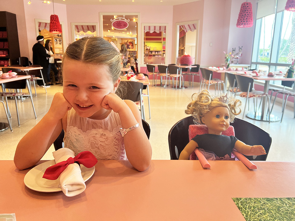 The Florida Mall offers endless things to do for kids, including enjoying a meal at the American Girl store. Photo by author